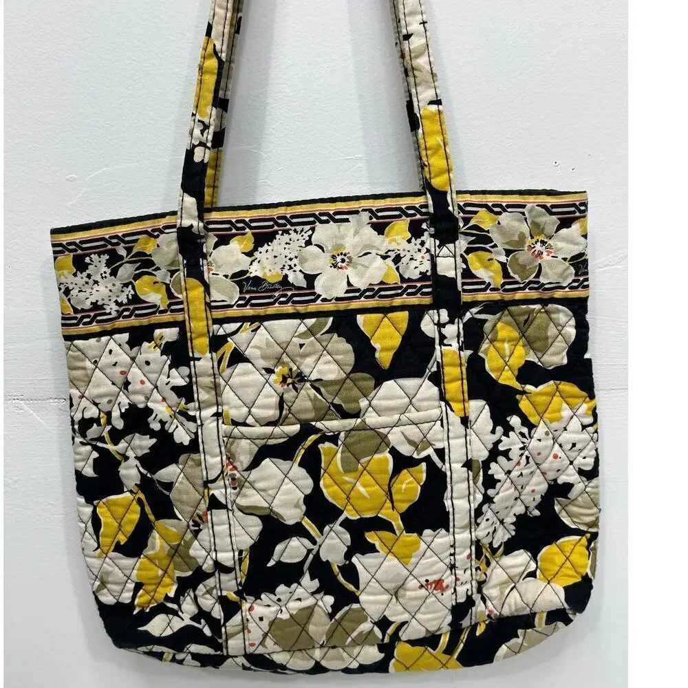 Vera Bradley Yellow, White, Black Hand Bag